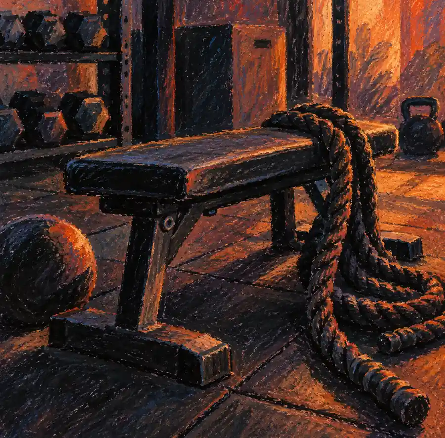 Illustration of fitness businesses equipment and workspace